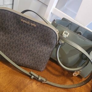 Michael Kors Crossbody Bag in Brown and Green